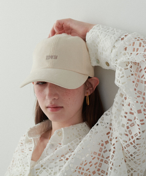 HAT MIKKE(ハットミッケ)の「【EDWIN/エドウィン】コーデュロイ刺しゅうキャップ(キャップ・レディース・グリーン/ピンク/ブラウン/ベージュ/キナリ/ブルー/ブラック/オレンジ・フリー)」の16枚目の写真