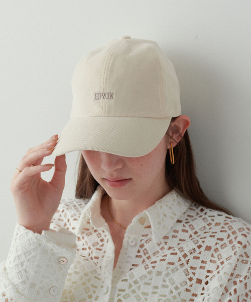 HAT MIKKE(ハットミッケ)の「【EDWIN/エドウィン】コーデュロイ刺しゅうキャップ(キャップ・レディース・グリーン/ピンク/ブラウン/ベージュ/キナリ/ブルー/ブラック/オレンジ・フリー)」の17枚目の写真