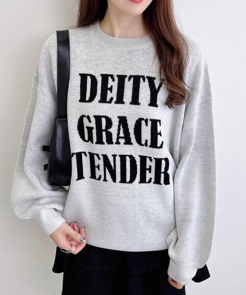 セール】ジャガード3段ビッグロゴニット（ニット/セーター）｜INGNI