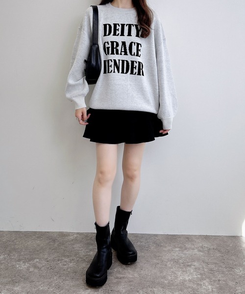 INGNI(イング)の「ジャガード3段ビッグロゴニット(ニット/セーター・レディース・ブラック×ホワイト/ブラウン系6/グレー系その他3/ホワイト×ブラック/ワイン系2・M)」の10枚目の写真