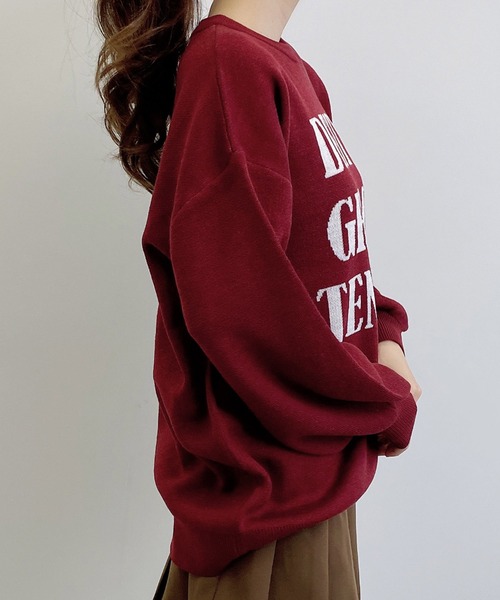 INGNI(イング)の「ジャガード3段ビッグロゴニット(ニット/セーター・レディース・ブラック×ホワイト/ブラウン系6/グレー系その他3/ホワイト×ブラック/ワイン系2・M)」の14枚目の写真