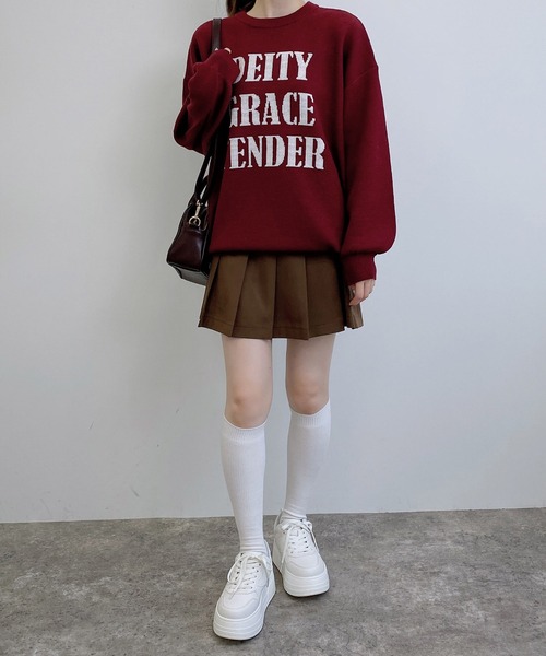 INGNI(イング)の「ジャガード3段ビッグロゴニット(ニット/セーター・レディース・ブラック×ホワイト/ブラウン系6/グレー系その他3/ホワイト×ブラック/ワイン系2・M)」の16枚目の写真