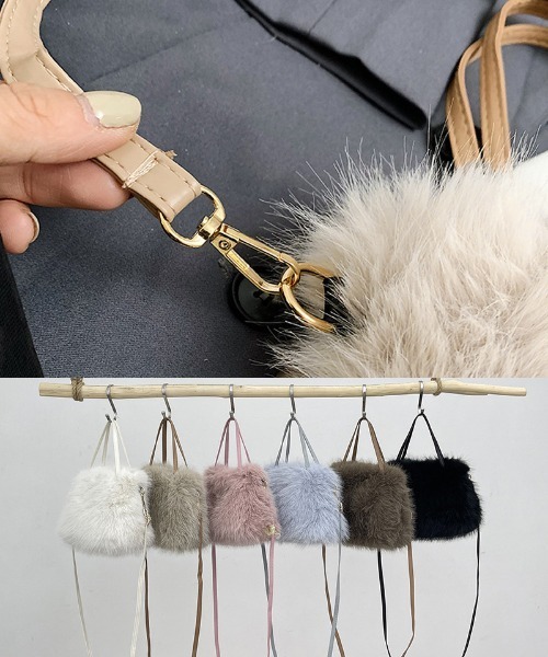 shoppinggo(ショッピングゴー)の「ファーバッグ ふわふわ ミニショルダーバッグ もこもこ 肩掛け 秋冬 お洒落(ショルダーバッグ・レディース・ホワイト/ベージュ/ブラック/グレー/ピンク・FREE)」の20枚目の写真