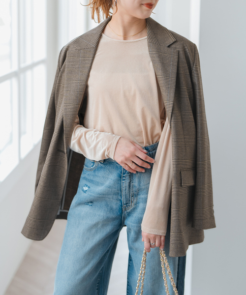 Spick&Span クラシカルジャケット　オーバーサイズ　38 クラシカルチェックジャケット（テーラードジャケット）｜Spick