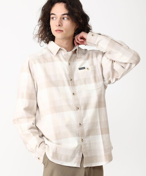 Columbia（コロンビア）の「Columbia／メンズ コーネルウッズ フランネル ロングスリーブシャツ チェック／コロンビア（シャツ/ブラウス・メンズ・ベージュ/ブラック/ネイビー/グリーン・XL/M/S/L）」の3枚目の写真