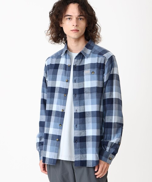 Columbia（コロンビア）の「Columbia／メンズ コーネルウッズ フランネル ロングスリーブシャツ チェック／コロンビア（シャツ/ブラウス・メンズ・ベージュ/ブラック/ネイビー/グリーン・XL/M/S/L）」の4枚目の写真