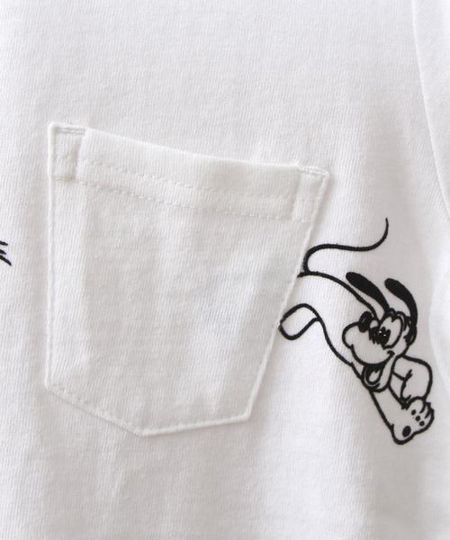 coen（コーエン）の「【coen kids】コーエン限定Disney(ディズニー)ポケットTシャツ(MICKEY&PLUTO)（100～150cm)（Tシャツ/カットソー・キッズ・オフホワイト/グレー・140/110/100/130/120/150）」の4枚目の写真