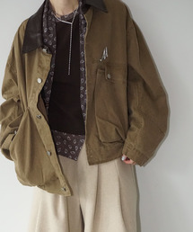 chuclla（チュクラ）の「コントラストカラー ショートブルゾン chw25a088（カバーオール）」