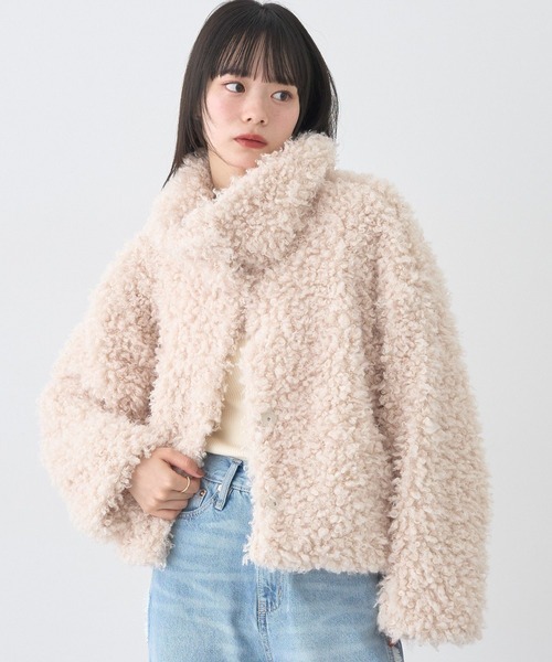 しみたか　　☆フレームワーク☆ エコファーブルゾン セール】【2025AW】プードルファーショートブルゾン（ブルゾン