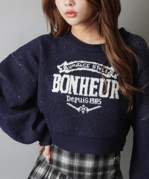 SPINNS（スピンズ）の「2WAYで盛れる！シャツ襟付きジャガードニット/襟取り外し可能（ニット/セーター・レディース・アイボリー/ボルドー/チャコール/ネイビー・ONESIZE）」の10枚目の写真