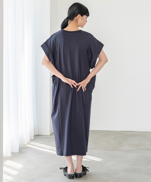 sneeuw（スニュウ）の「フォルデッドスリーブワンピース（ワンピース・レディース・レッド/ダークネイビー・ONESIZE）」の4枚目の写真