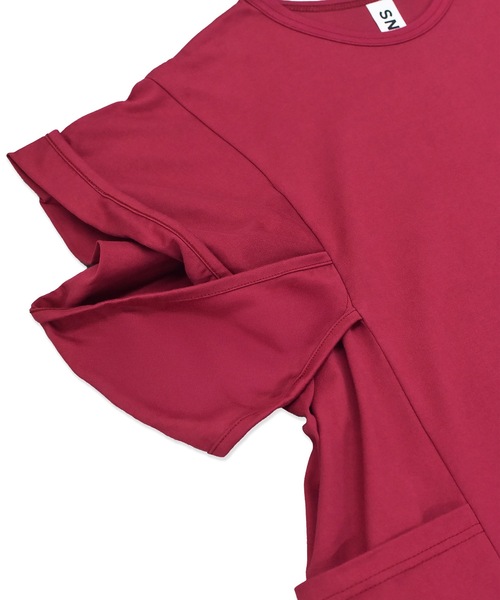 sneeuw（スニュウ）の「フォルデッドスリーブワンピース（ワンピース・レディース・レッド/ダークネイビー・ONESIZE）」の10枚目の写真