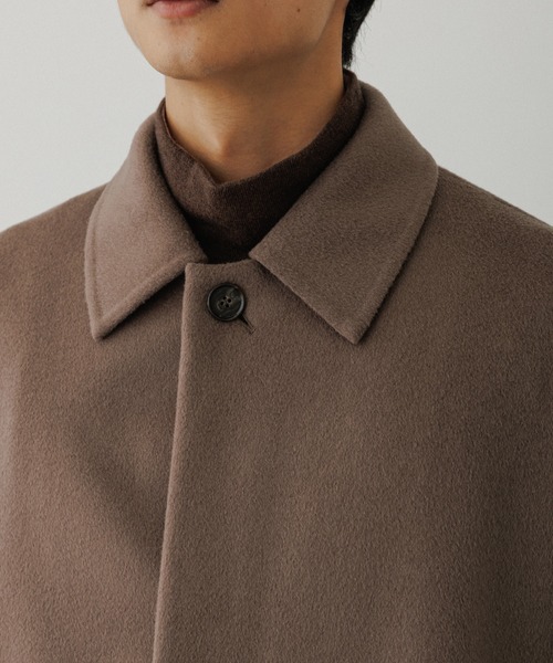 ADAM ET ROPE'(アダムエロペ)の「メリノウール ダブルフェイス ショート ステンカラーコート(ステンカラーコート・メンズ・グレー/ブラック・M/L)」の4枚目の写真