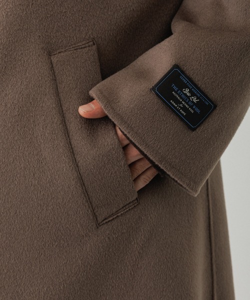 ADAM ET ROPE'(アダムエロペ)の「メリノウール ダブルフェイス ショート ステンカラーコート(ステンカラーコート・メンズ・グレー/ブラック・M/L)」の11枚目の写真