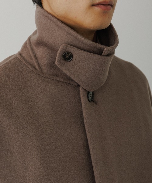 ADAM ET ROPE'(アダムエロペ)の「メリノウール ダブルフェイス ショート ステンカラーコート(ステンカラーコート・メンズ・グレー/ブラック・M/L)」の7枚目の写真