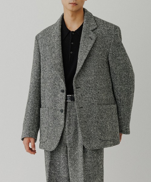 ADAM ET ROPE'(アダムエロペ)の「メリノウール ダブルフェイス ショート ステンカラーコート(ステンカラーコート・メンズ・グレー/ブラック・M/L)」の6枚目の写真