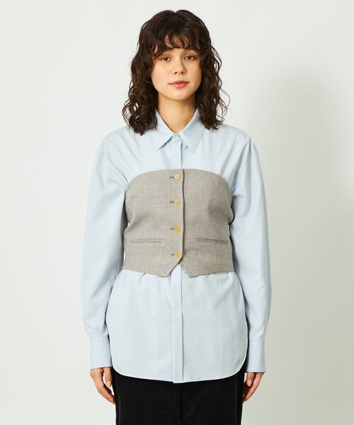 MACKINTOSH PHILOSOPHY(マッキントッシュ フィロソフィー)の「GREY LABEL ウールビスチェ(チューブトップ・レディース・グレー系その他/ダークネイビー・2)」の7枚目の写真