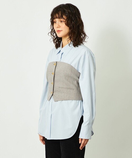 MACKINTOSH PHILOSOPHY(マッキントッシュ フィロソフィー)の「GREY LABEL ウールビスチェ(チューブトップ・レディース・グレー系その他/ダークネイビー・2)」の8枚目の写真