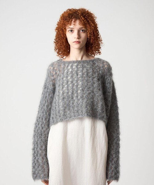 6(ROKU)＞モヘヤウール メッシュ ニット（ニット/セーター）｜6（ロク