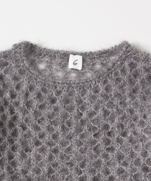 セール】＜6(ROKU)＞モヘヤウール メッシュ ニット（ニット/セーター