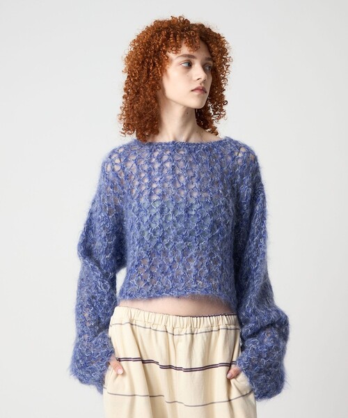 【美品】 6 ROKU モへヤ ウールニット 近年モデル プルオーバー 6（ロク）の「＜6(ROKU)＞モヘヤ ウール ニット（ニット/セーター