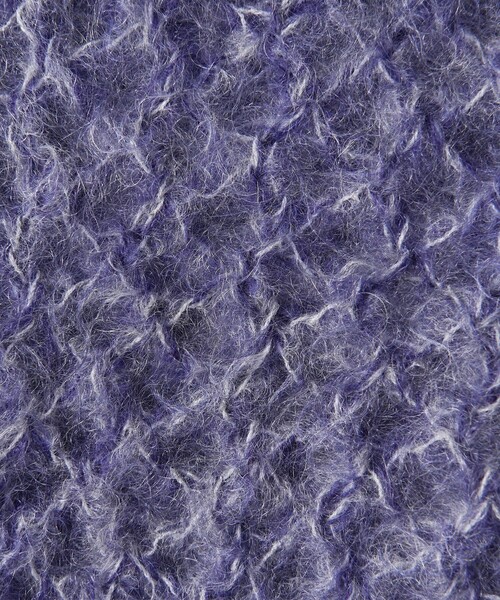 6(ロク)の「<6(ROKU)>モヘヤウール メッシュ ニット(ニット/セーター・レディース・ネイビー/グレー系・FREE)」の14枚目の写真