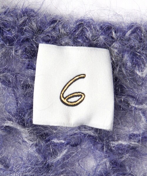 6(ロク)の「<6(ROKU)>モヘヤウール メッシュ ニット(ニット/セーター・レディース・ネイビー/グレー系・FREE)」の15枚目の写真