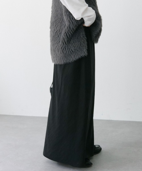 PUAL CE CIN（ピュアルセシン）の「【＠sein___000 セレクト】ソフトツイルバイヤススカート（スカート・レディース・ブラック/グレイッシュベージュ/オリーブ・FREE）」の14枚目の写真