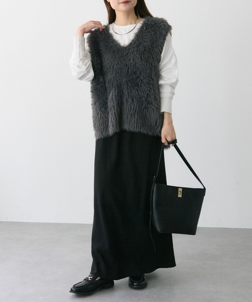 PUAL CE CIN（ピュアルセシン）の「【＠sein___000 セレクト】ソフトツイルバイヤススカート（スカート・レディース・ブラック/グレイッシュベージュ/オリーブ・FREE）」の16枚目の写真