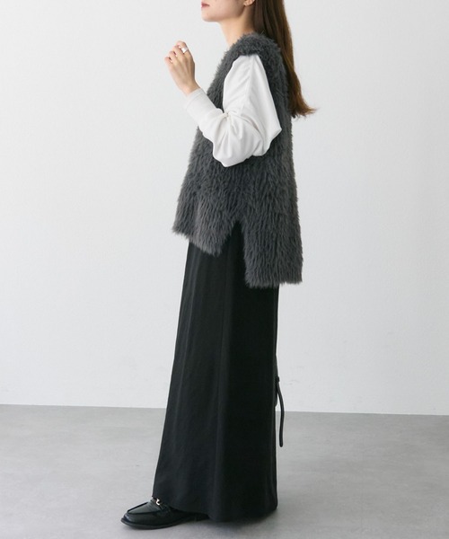 PUAL CE CIN（ピュアルセシン）の「【＠sein___000 セレクト】ソフトツイルバイヤススカート（スカート・レディース・ブラック/グレイッシュベージュ/オリーブ・FREE）」の17枚目の写真