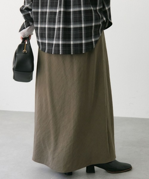 PUAL CE CIN（ピュアルセシン）の「【＠sein___000 セレクト】ソフトツイルバイヤススカート（スカート・レディース・ブラック/グレイッシュベージュ/オリーブ・FREE）」の11枚目の写真