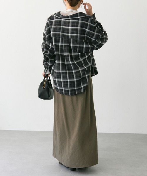 PUAL CE CIN（ピュアルセシン）の「【＠sein___000 セレクト】ソフトツイルバイヤススカート（スカート・レディース・ブラック/グレイッシュベージュ/オリーブ・FREE）」の13枚目の写真