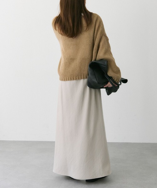 PUAL CE CIN（ピュアルセシン）の「【＠sein___000 セレクト】ソフトツイルバイヤススカート（スカート・レディース・ブラック/グレイッシュベージュ/オリーブ・FREE）」の8枚目の写真