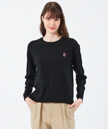 【WEB&一部店舗限定】バッキンガムベア ワッペンクルーネックニット