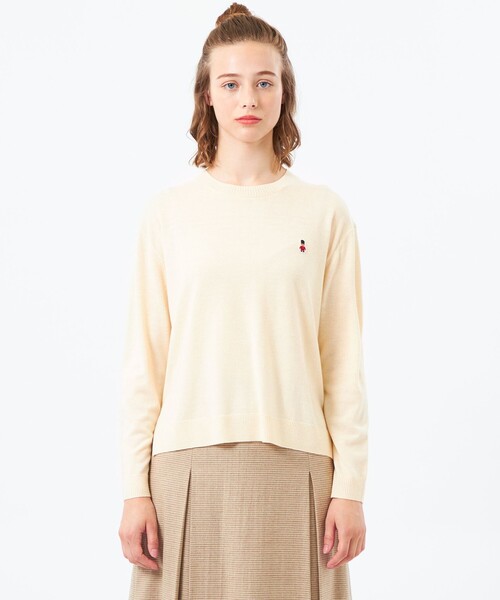 MACKINTOSH PHILOSOPHY(マッキントッシュ フィロソフィー)の「【WEB&一部店舗限定】バッキンガムベア ワッペンクルーネックニット(ニット/セーター・レディース・ブラック/ホワイト系その他/ダークネイビー/パープル系その他4/ブラウン/グレー系その他2・38)」の17枚目の写真