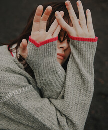 Freada（フリーダ）の「Freada/フリーダ ショート丈 配色 ニットカーディガン（カーディガン/ボレロ）」