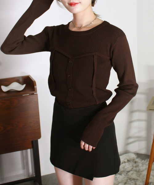 トップス coz ギャザースリーブニットトップス/CAVEZA ROSSO/カベサロッソ | NEW