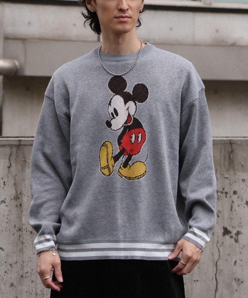 Disney(ディズニー)の「【Disney/ディズニー】アートワークデザイン ジャガードニット セーター(ニット/セーター・レディース・ベージュ/杢グレー/ダークブルー/スミクロ・M/L)」の2枚目の写真