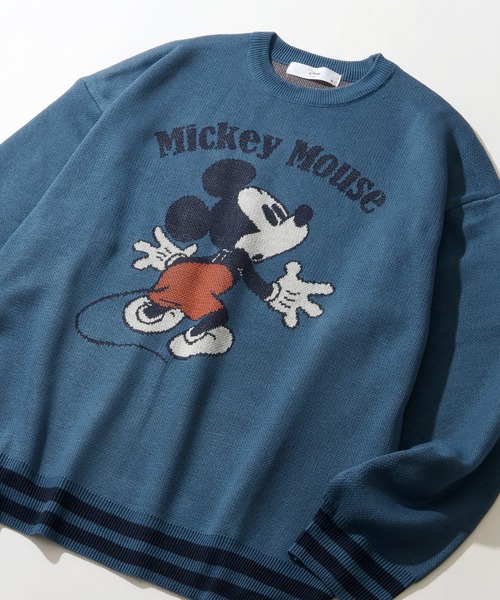 Disney(ディズニー)の「【Disney/ディズニー】アートワークデザイン ジャガードニット セーター(ニット/セーター・レディース・ベージュ/杢グレー/ダークブルー/スミクロ・M/L)」の8枚目の写真