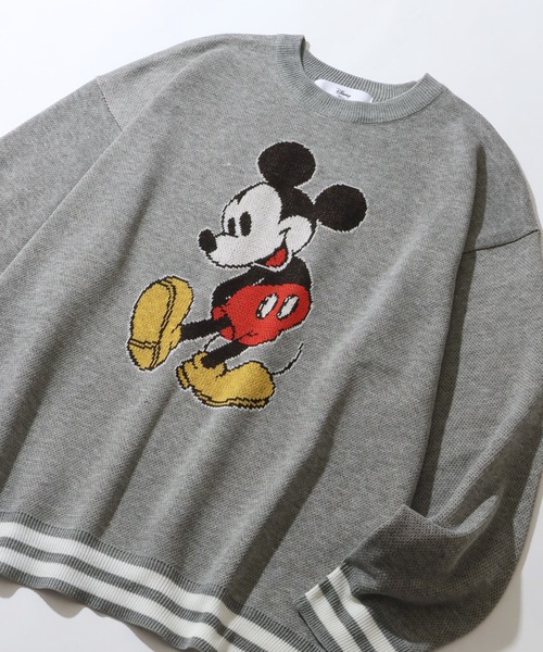 Disney(ディズニー)の「【Disney/ディズニー】アートワークデザイン ジャガードニット セーター(ニット/セーター・レディース・ベージュ/杢グレー/ダークブルー/スミクロ・M/L)」の7枚目の写真