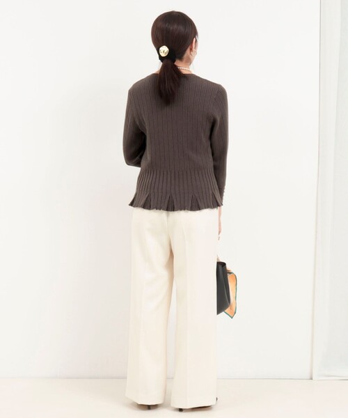 MICO COULIER(ミコクリエ)の「ティアードリブニットプルオーバー(ニット/セーター・レディース・ブラウン/レッド/グレー・38)」の12枚目の写真