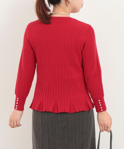 MICO COULIER(ミコクリエ)の「ティアードリブニットプルオーバー(ニット/セーター・レディース・ブラウン/レッド/グレー・38)」の21枚目の写真