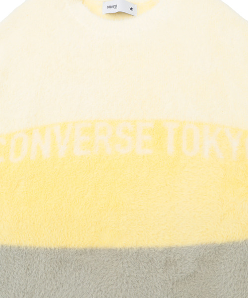 CONVERSE TOKYO（コンバーストウキョウ）の「MULTI BORDER FEATHER KNIT（ニット/セーター・レディース・イエロー/ブルー/チャコールグレー・FREE）」の20枚目の写真