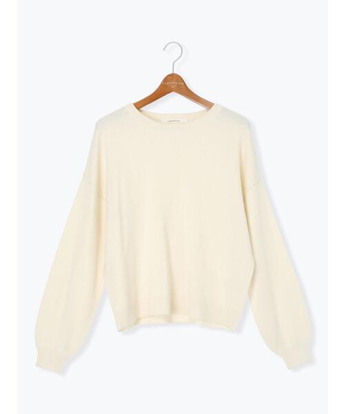 Lugnoncure(ルノンキュール)の「スウェットライククルーネックニット(ニット/セーター・レディース・ブラック/オフホワイト/レッド/グリーン/モカ・F)」の22枚目の写真