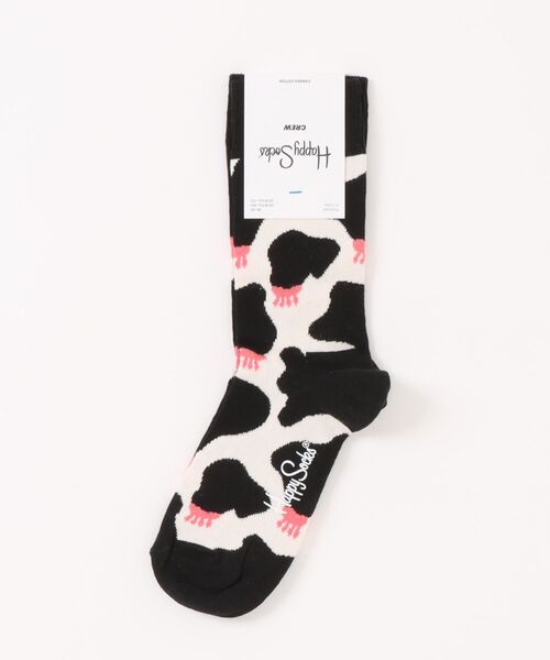 Happy Socks(ハッピーソックス)の「【RES】【HAPPY SOCKS】キャッチーデザインソックス(ソックス/靴下・レディース・ブラック・SMALL)」の1枚目の写真
