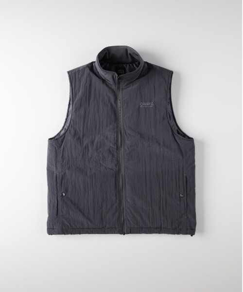 CAMP7（キャンプセブン）の「【CAMP7】ワッシャーナイロン中綿スタンドネックベスト(トレンド/カジュアル)（その他アウター・メンズ・グレー/ブラック・M/L/XL）」の2枚目の写真