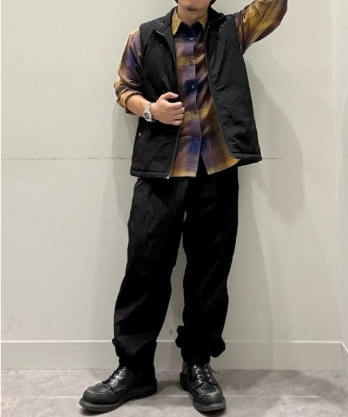 CAMP7（キャンプセブン）の「【CAMP7】ワッシャーナイロン中綿スタンドネックベスト(トレンド/カジュアル)（その他アウター・メンズ・グレー/ブラック・M/L/XL）」の13枚目の写真