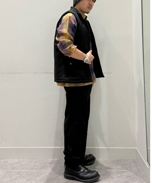 CAMP7（キャンプセブン）の「【CAMP7】ワッシャーナイロン中綿スタンドネックベスト(トレンド/カジュアル)（その他アウター・メンズ・グレー/ブラック・M/L/XL）」の14枚目の写真