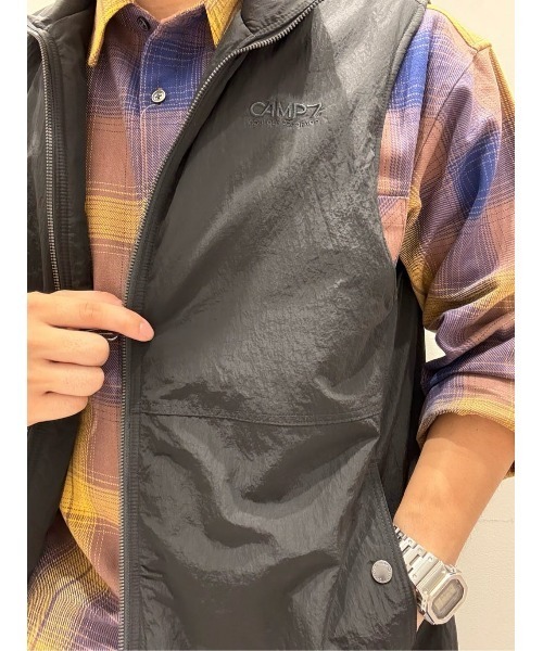 CAMP7（キャンプセブン）の「【CAMP7】ワッシャーナイロン中綿スタンドネックベスト(トレンド/カジュアル)（その他アウター・メンズ・グレー/ブラック・M/L/XL）」の16枚目の写真
