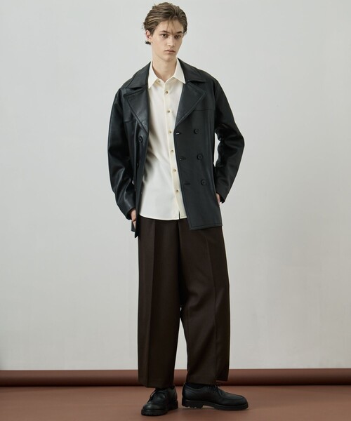 UNITED TOKYO（ユナイテッドトウキョウ）の「ウールフラノ  2タックストレートパンツ（その他パンツ・メンズ・ブラウン/ダークグレー/チェック・1/2）」の5枚目の写真